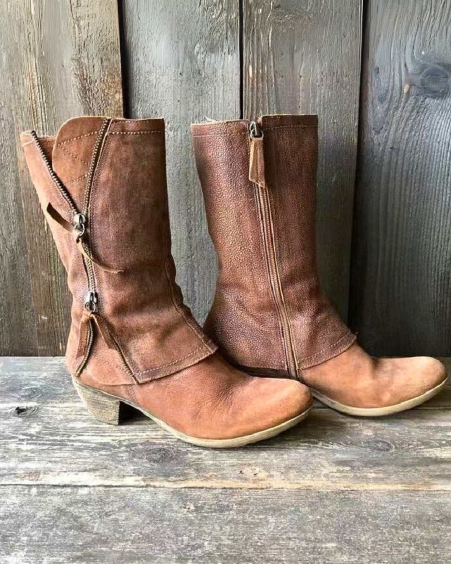 Vesna | Women's Winter Cowboy Boots with Warm Lining and Heel