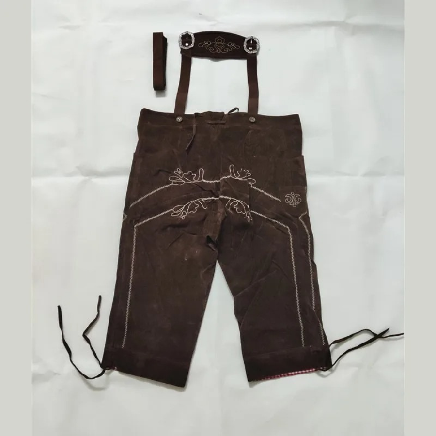 WW | Herren Lederhosen Kniehose Mit Trägern Bayerische Festkleidung