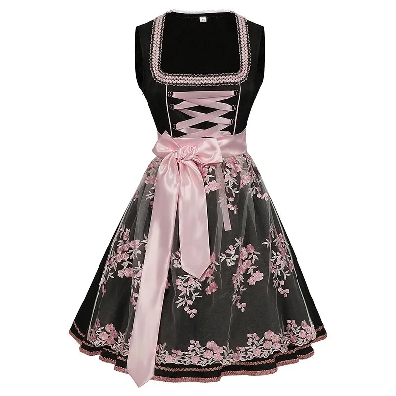 WW | Damen Traditionelles Kleid mit Blumenstickerei