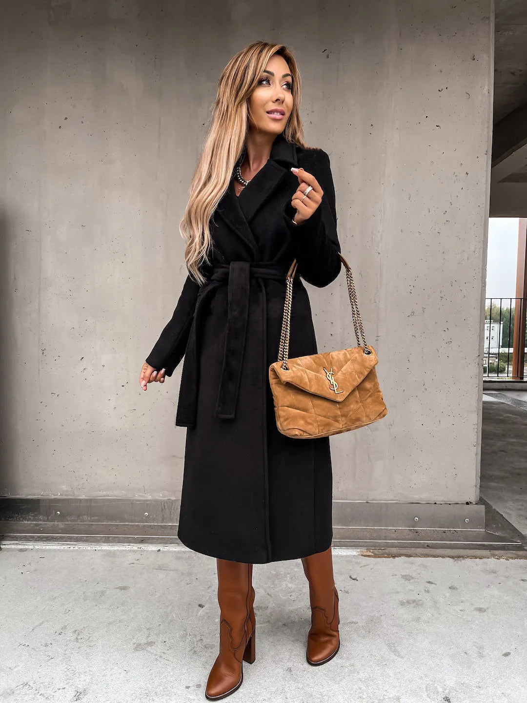 WW | Stylish Women's Wool Blend Jacket With Belt