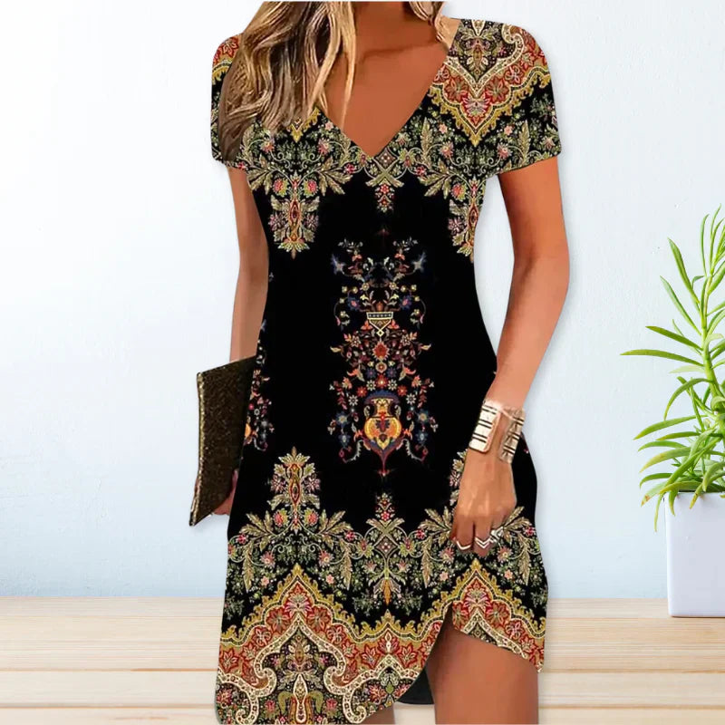 WW | Stilvolles Kleid mit Boho-Print