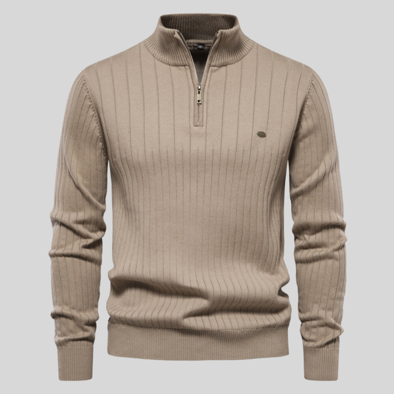WW | Halb-Zip Ripp Herrenpullover