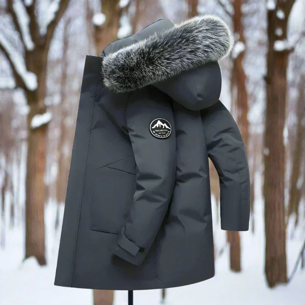 WW | Water-Repellent Parka Faux Fur Hood Long Cut Insulated And Warm