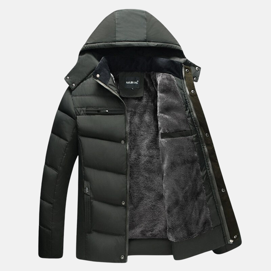 WW | Fleece Stepp-Puffermantel - Kapuzenjacke im entspannten Schnitt