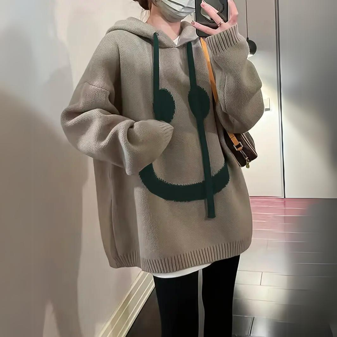 WW | Hoodie Mit Smiley-Print Für Frauen