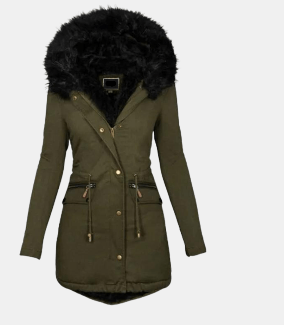 WW | Kunstfell Kapuzenparka - Warm & Winddicht - Verstellbarer Bund - Winteroberbekleidung