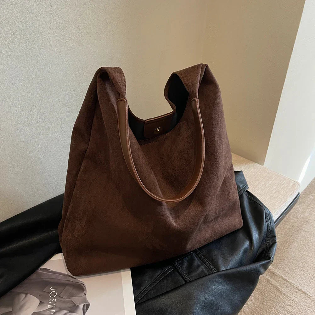 WW | Damen Wildleder Tote Bag Stilvolle Frauentasche