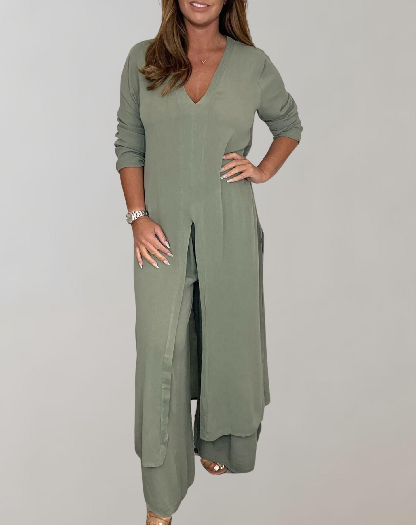 WW - Long top with elegant high slit