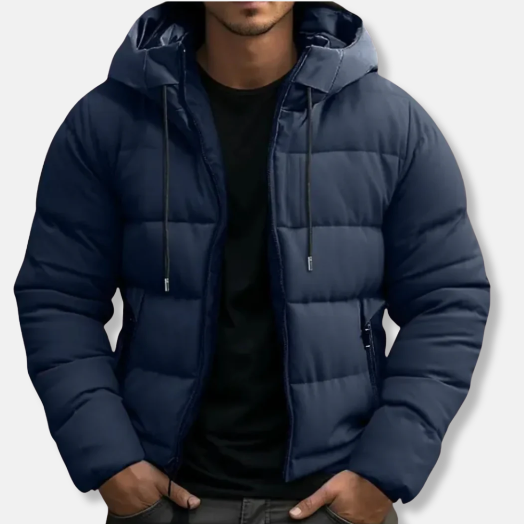WW | Gequiltete Kapuzen-Pufferjacke - Mit Kordelzug Kapuze Reißverschluss Pufferjacke