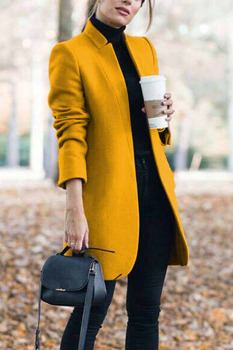 WW | Elegant Coat with Stand-Up Collar