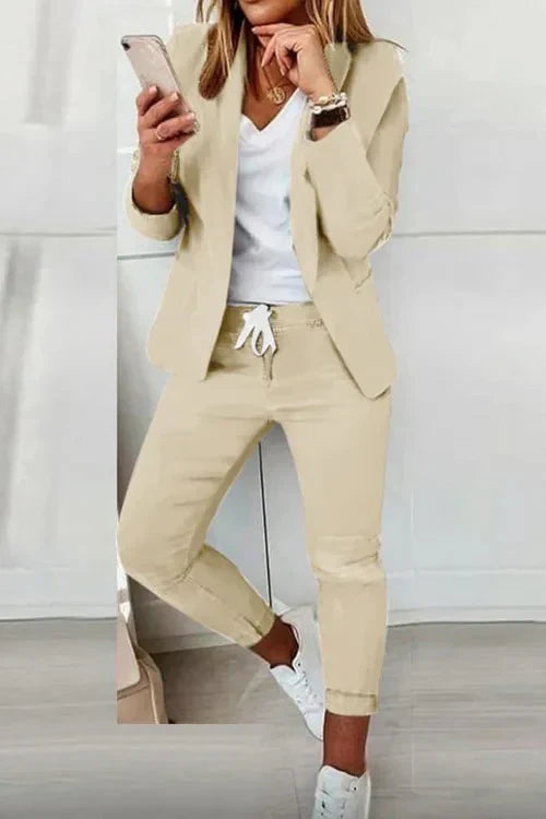 WW | Langärmeliger Blazer Und Hose Stil