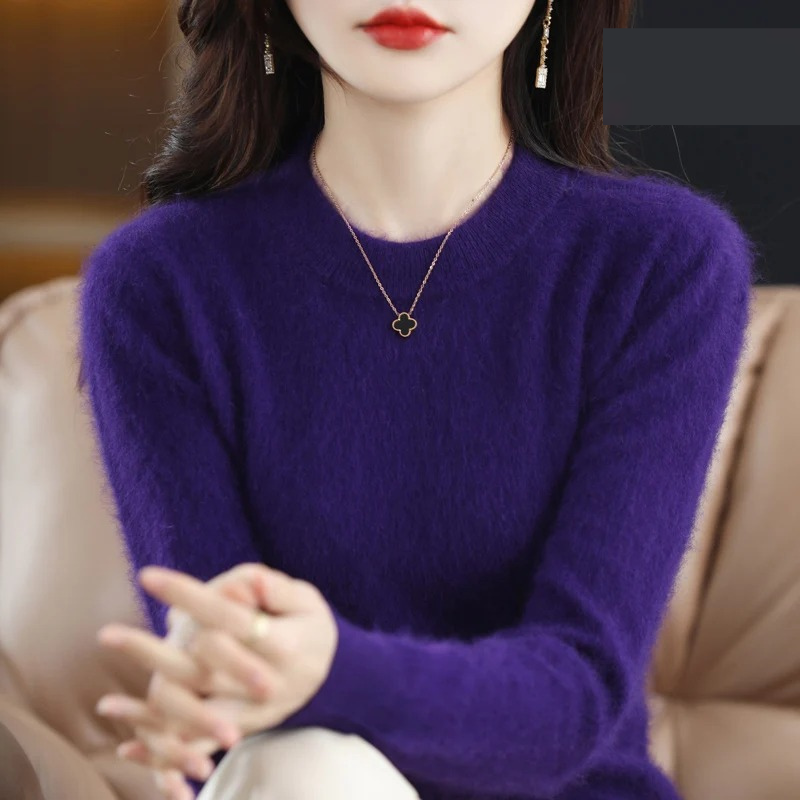 WW | Women's Cashmere Sweater Luxurious Crew Neck, Soft & Fashionable