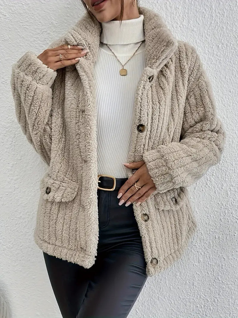 WW | Teddy Coat - Soft faux fur - Button closure - Relaxed fit - Stylish design