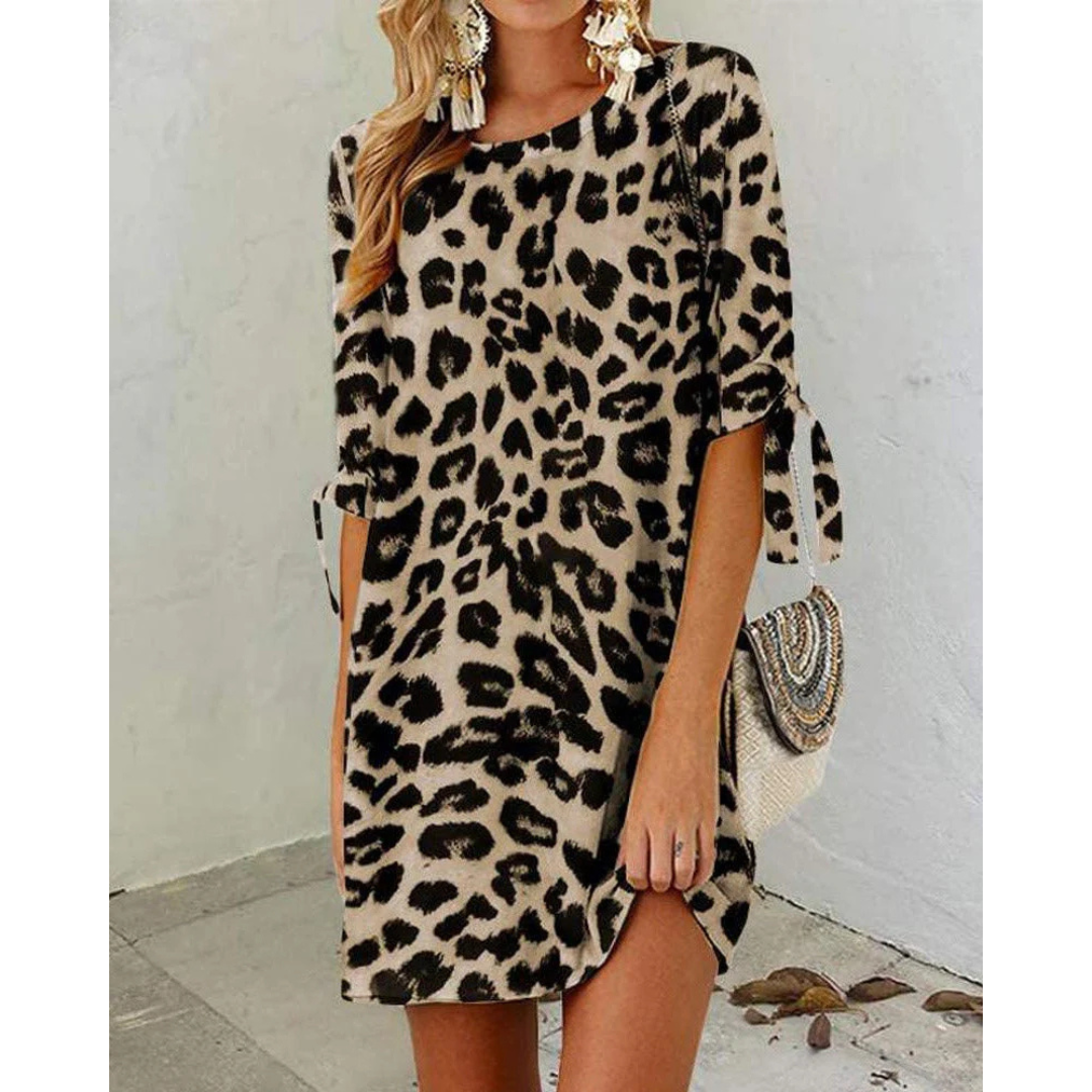 WW | Leopardenmuster-Sommerkleid für Mühelosen Stil Bei Damen