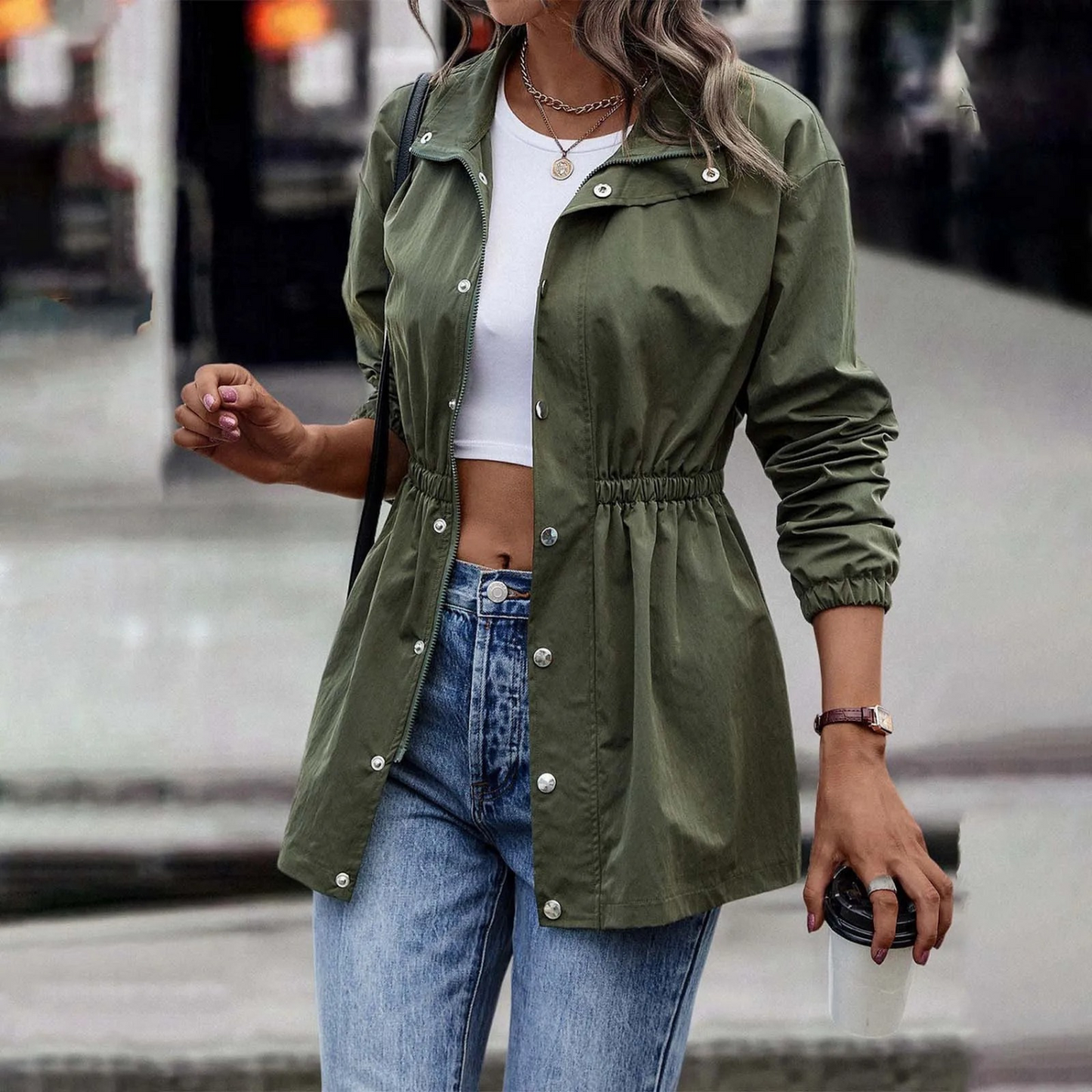 WW | Vintage Damen Sommerjacke mit Hoher Taille