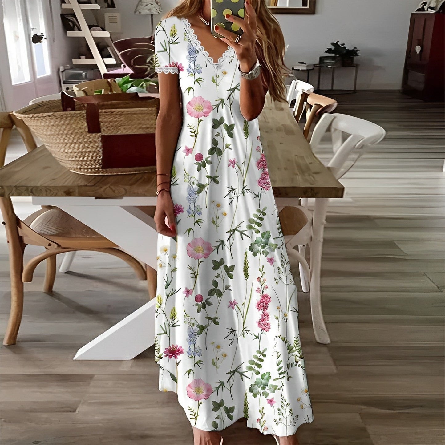 WW | Elegante, Stilvolle Blumenkleid