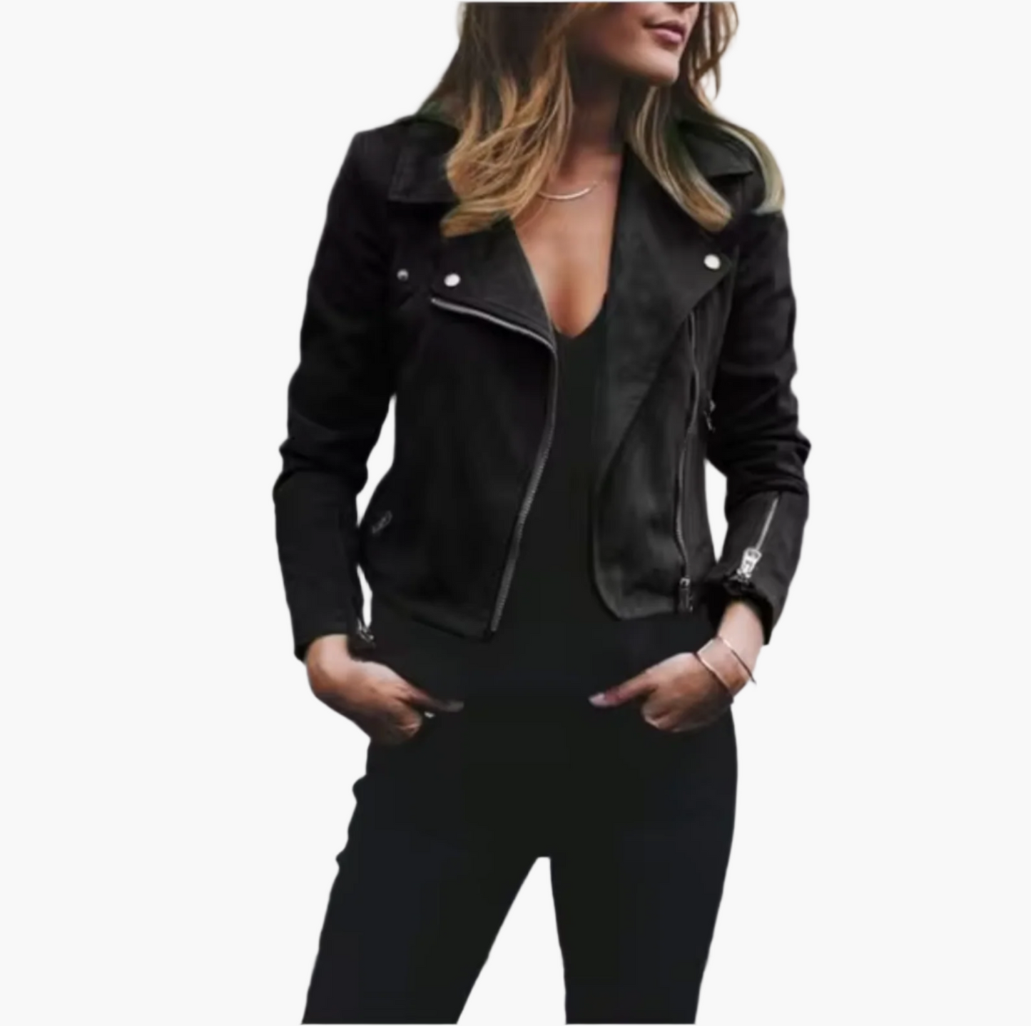 WW | Biker short jacket for leisure and everyday wear - fashionable street style look