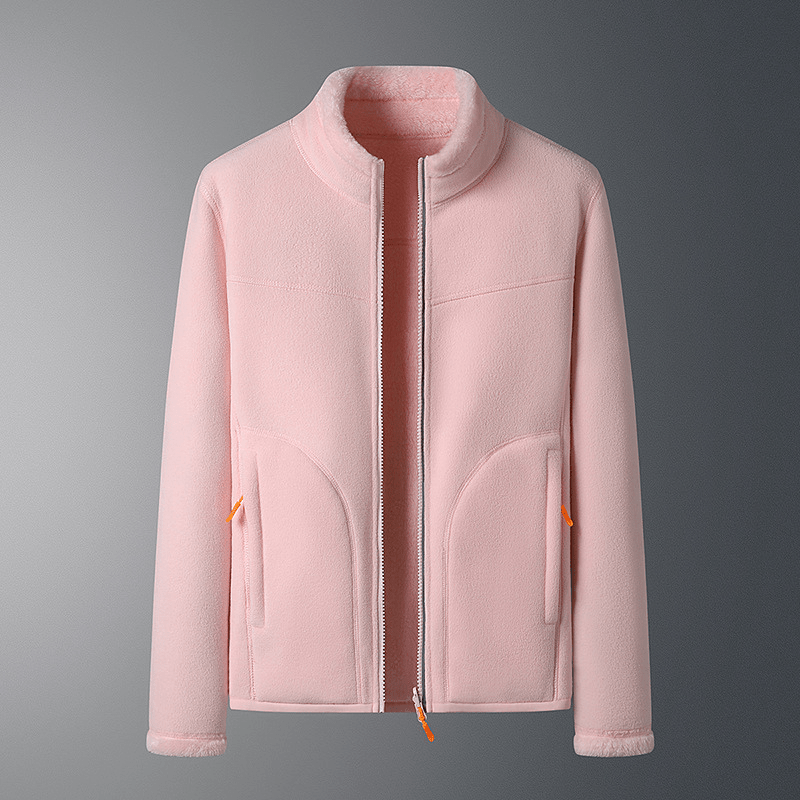 WW | Fleecejacke mit Reißverschlusstaschen - Leichte Wärme - Hoher Kragen - Alltags-Layer