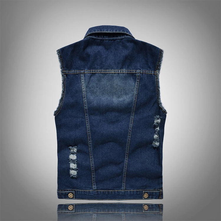 WW | Zerrissene Denim-Weste