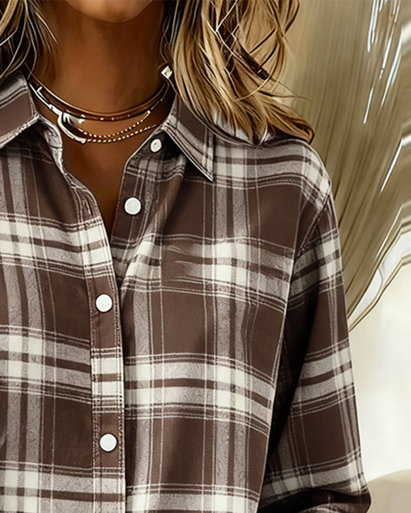 WW | Checked pattern and lapel collar