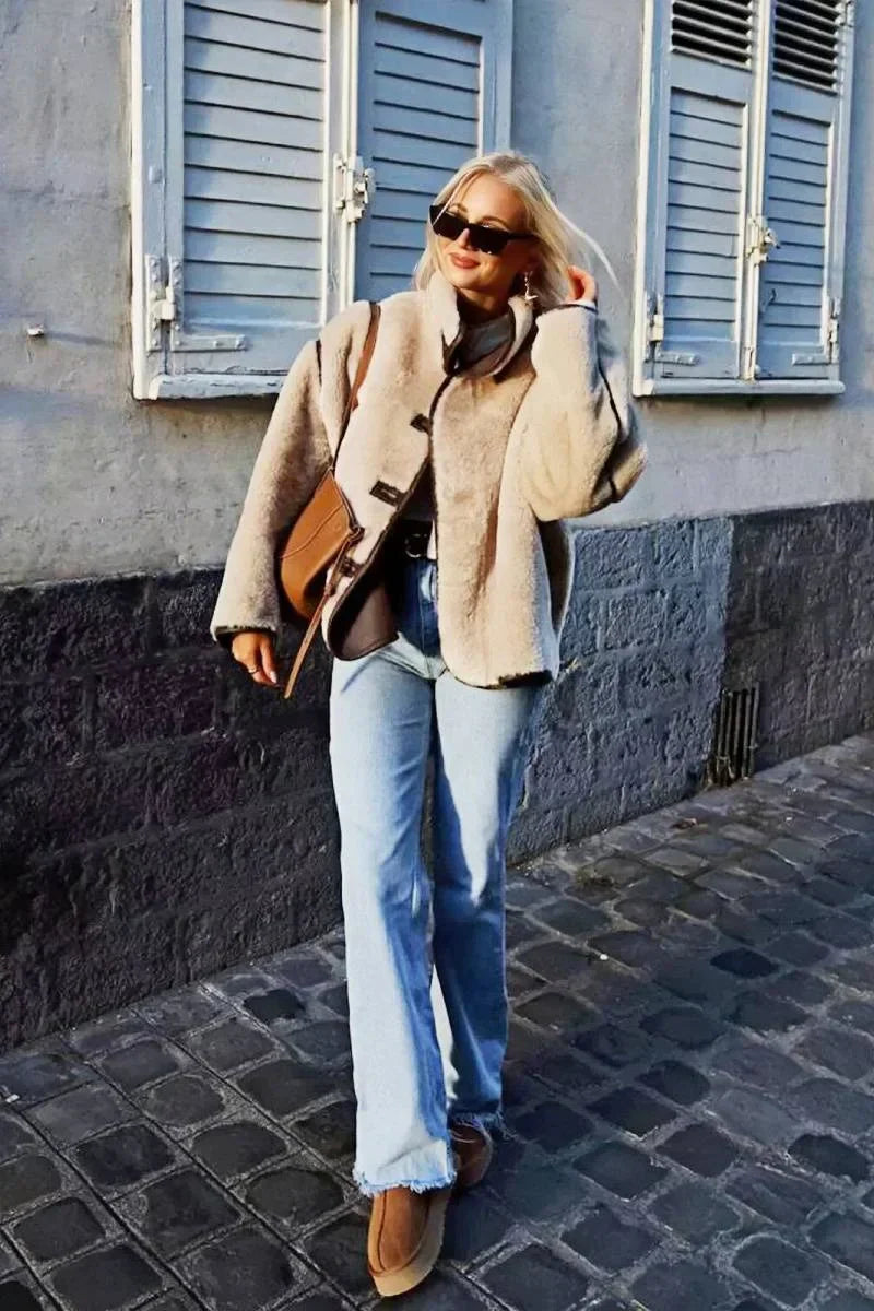 WW | Shearling Stehkragenjacke