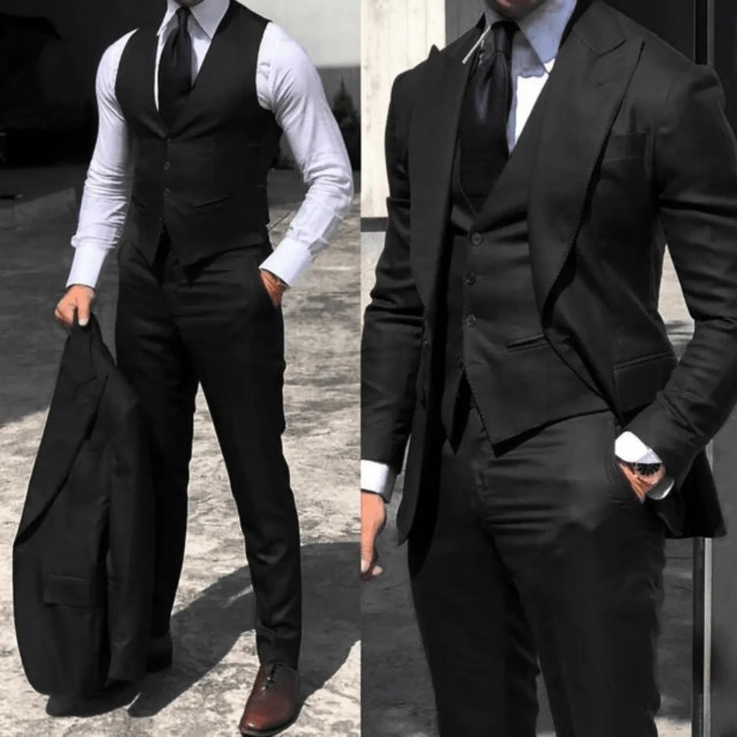 WW | 3-Piece Slim Fit Wool Blend Classic Formal Style