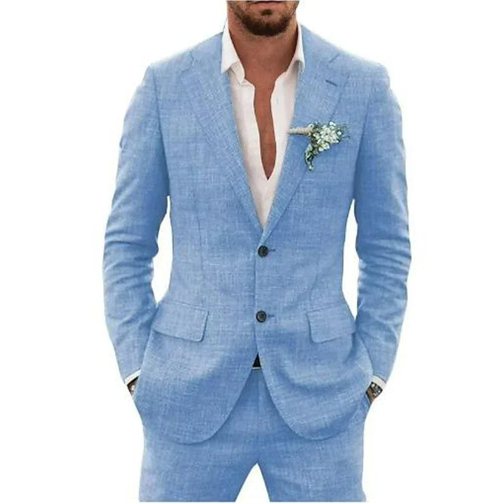 WW | Slim Fit Zwei Knopf Verschluss Atmungsaktives Mischgewebe