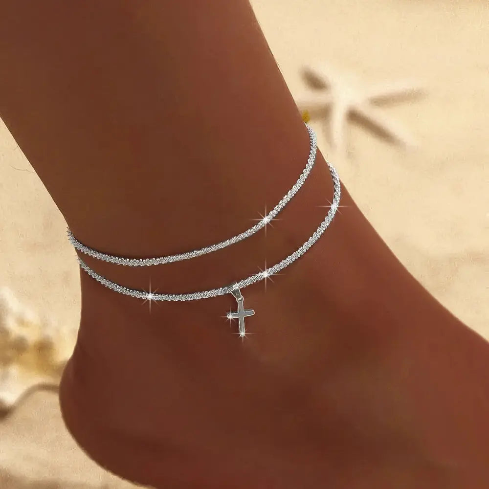 WW | Chic Silver/Gold Double Anklet