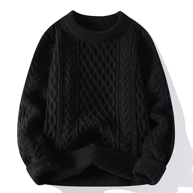 WW | Cable Knit Round Neck Jumper Soft And Warm Ribbed Cuffs