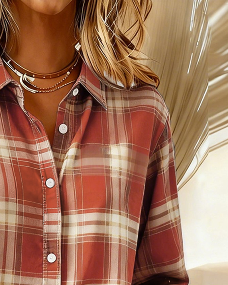 WW | Checked pattern and lapel collar