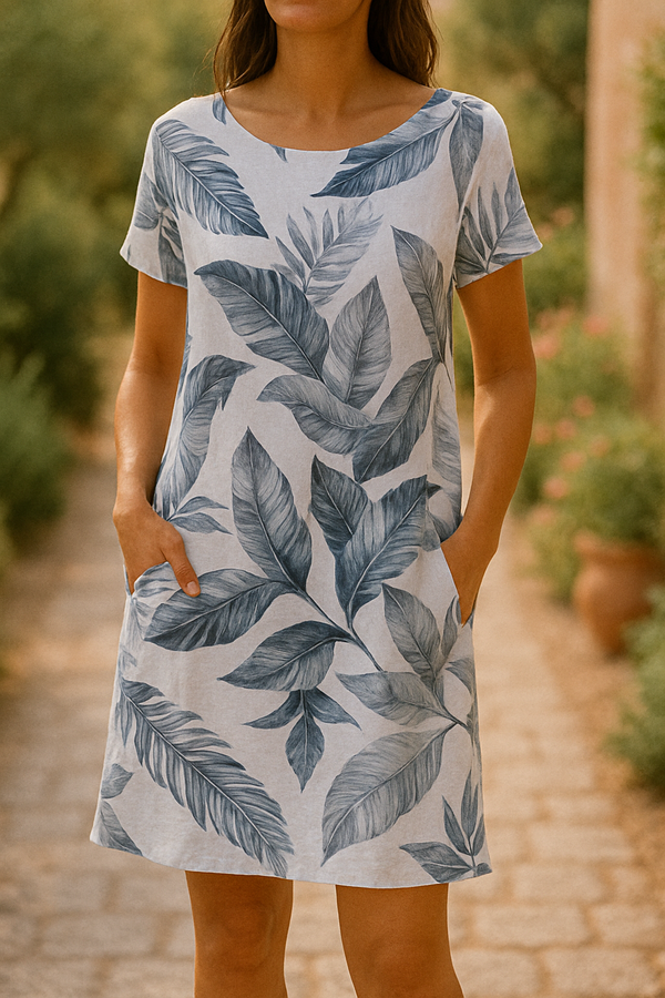 Ranya™ | Elegantes Kleid aus Baumwolle und Leinen