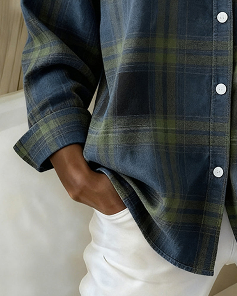 WW | Checked pattern and lapel collar