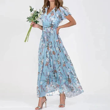 WW | Langes Sommerkleid mit Blumenmuster