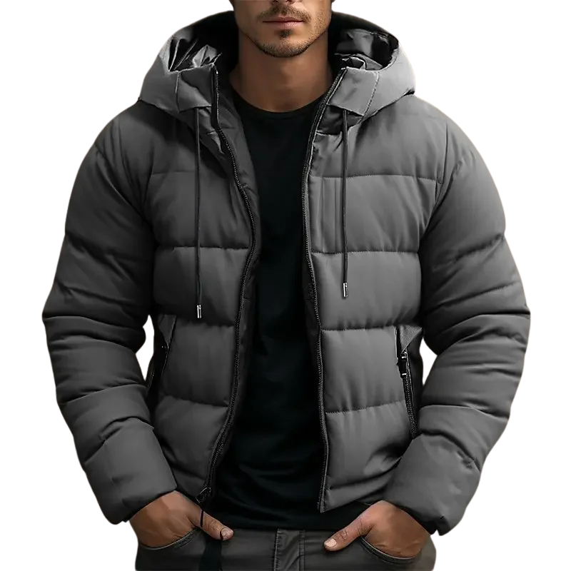 WW | Puffer Jacke mit Kapuze und Reißverschlusstaschen - Winterjacke