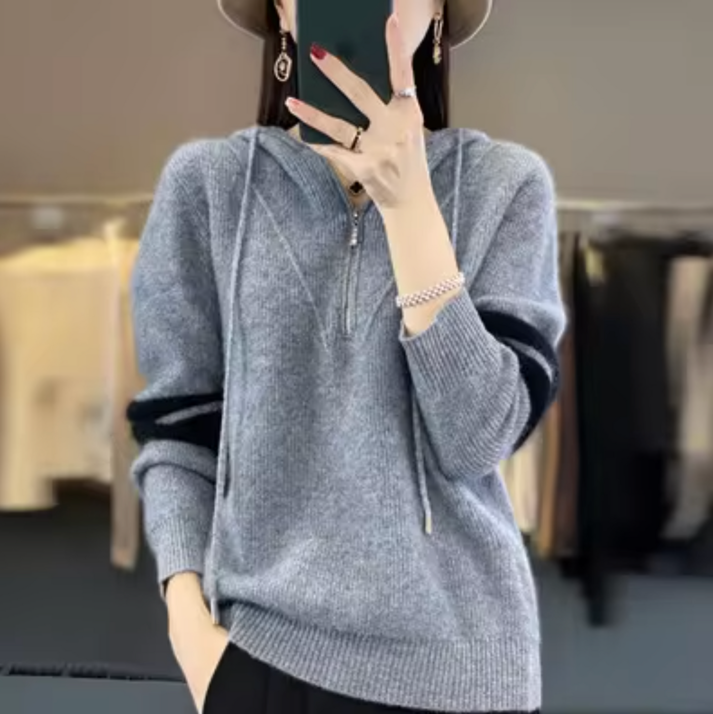Sweater made of cashmere wool