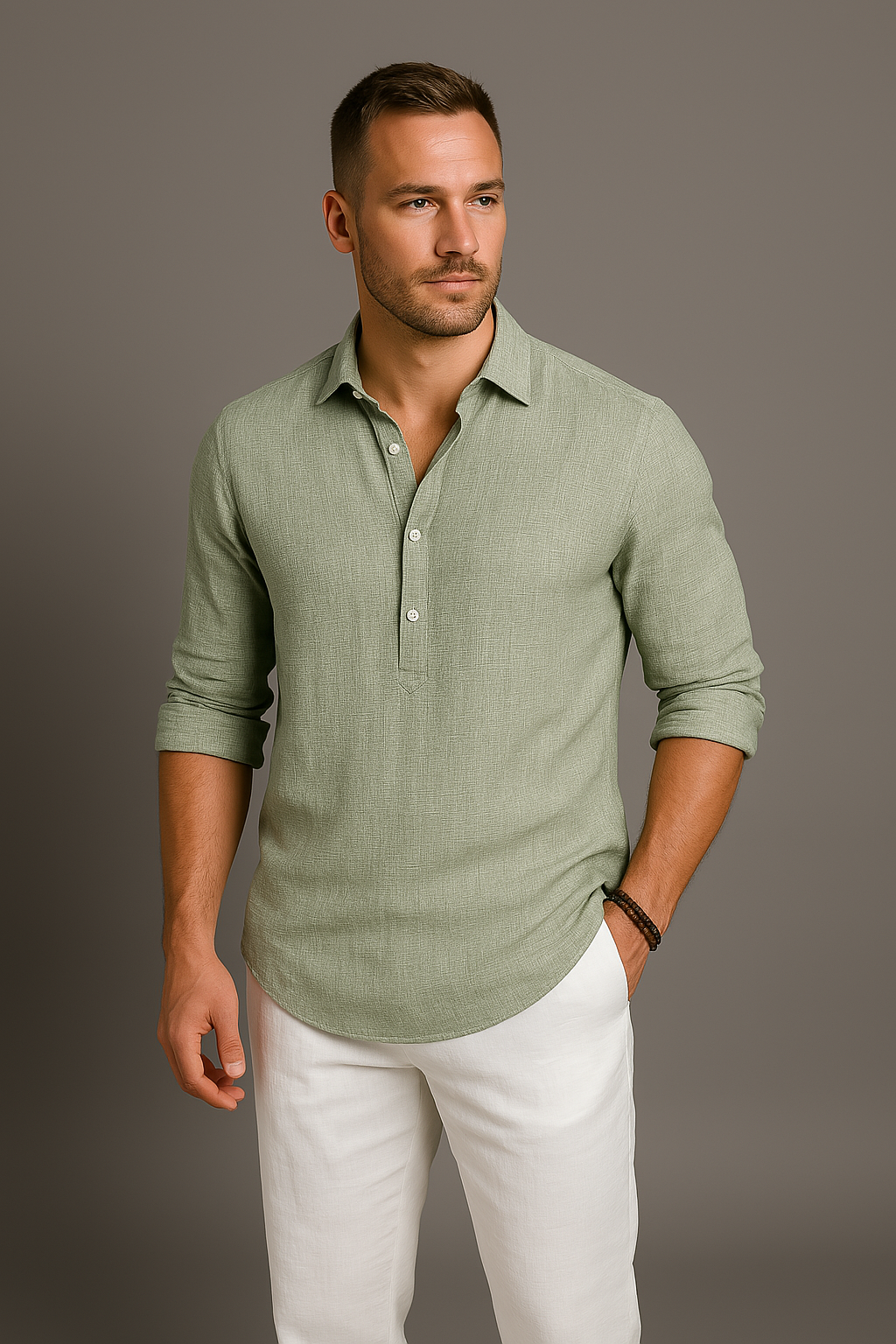 WW | Linen Men's Polo Shirt
