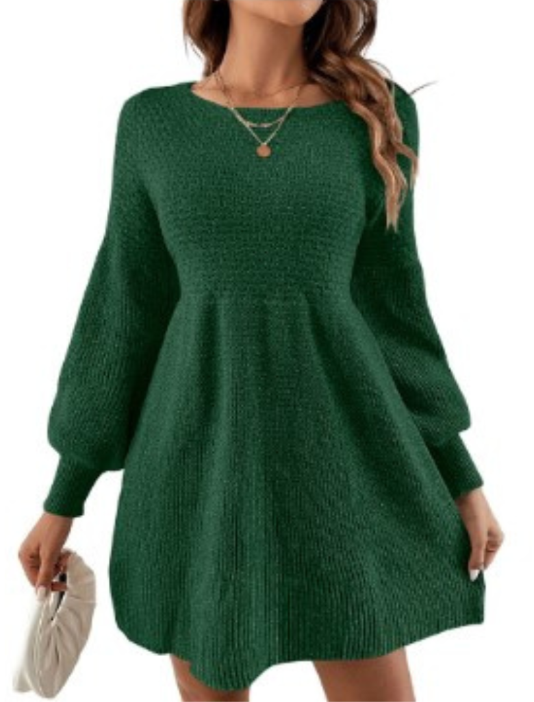 WW | Monochrome Apricot Mini Sweater Dress