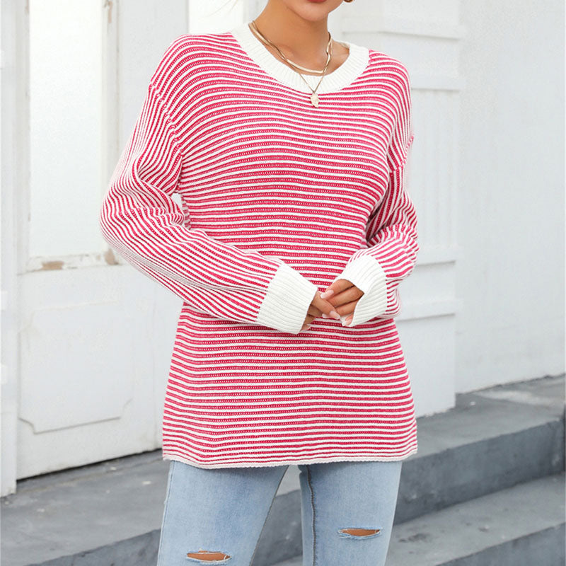 WW | Gestreifter Strickpullover für Einen Modernen Look