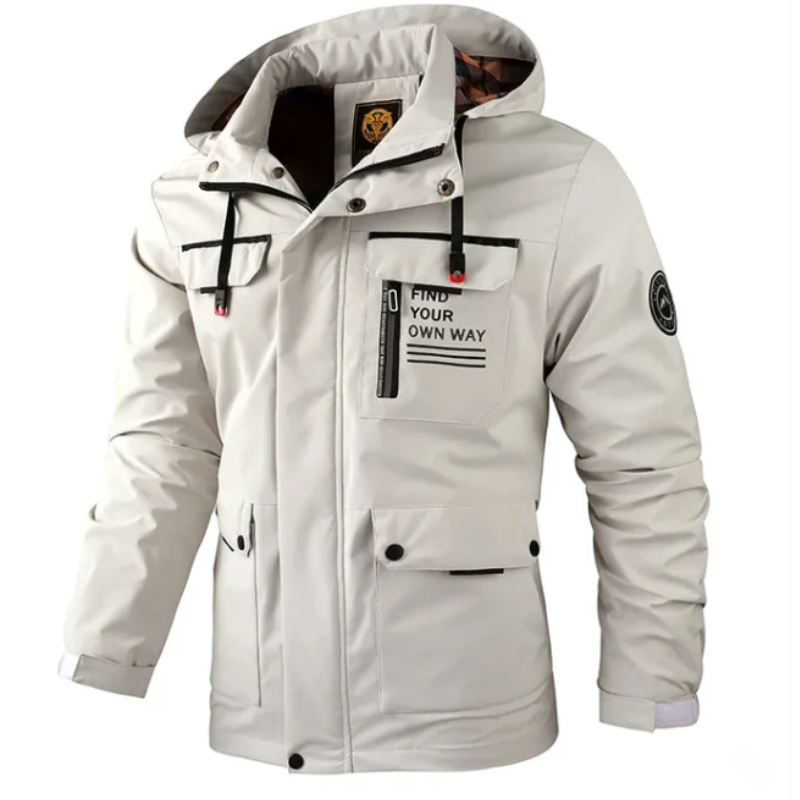 WW | Men's Winter Jacket with Adjustable Hood and Pocket Detail Design