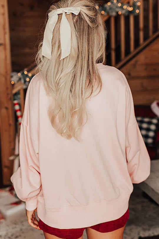WW | Weihnachtsmann Pailletten Lässiges Lockeres Sweatshirt