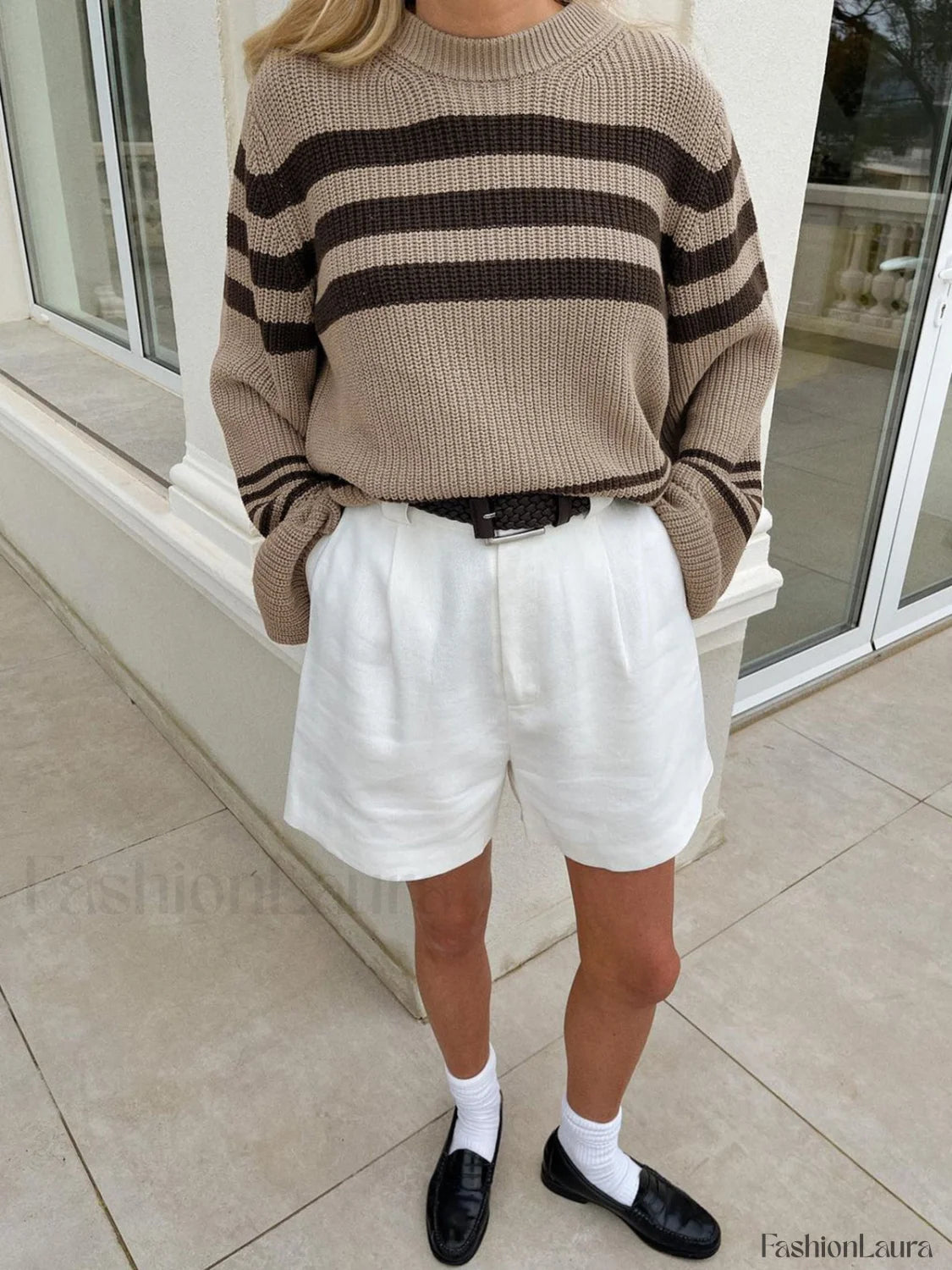 WW | Cozy striped knit sweater for everyday comfort