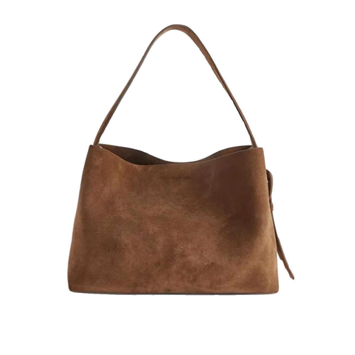 WW | Suede Tote Bag With Belt Closure
