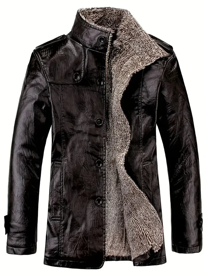 WW | Herrenlederjacke mit Fleece-Futter