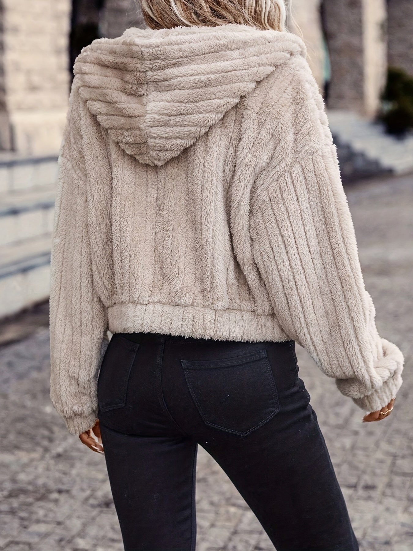 WW | Style Beige-Fleecejacke für warmen Komfort