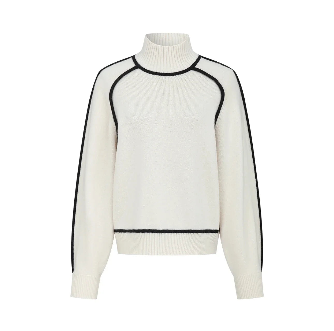 WW | Contrast Knitted Roll Neck