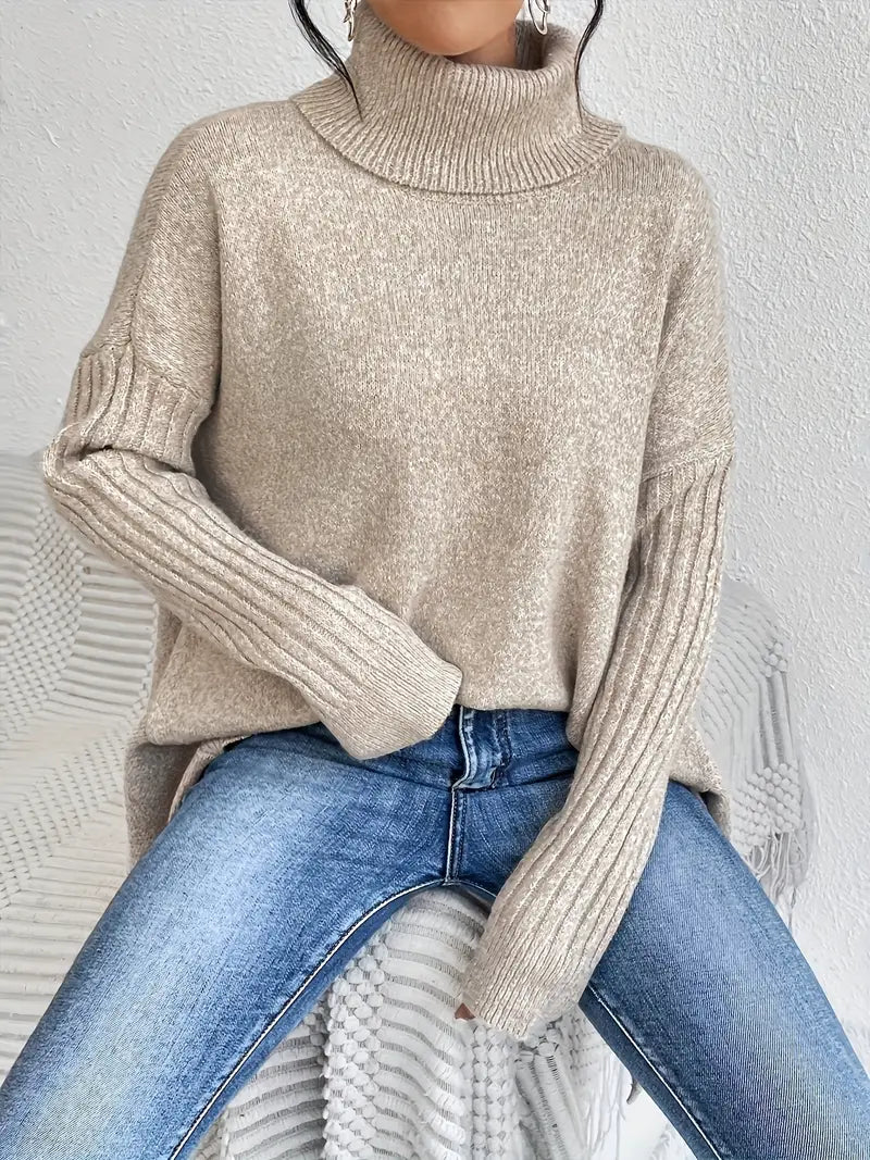WW | Kuscheliger langer Rollkragenpullover für den Alltag