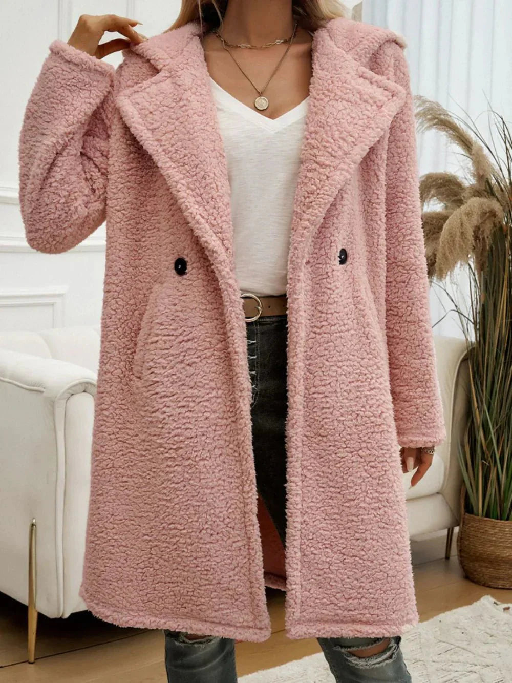WW | Teddy Mantel - Weich & Gemütlich - Fleece-Textur - Lässige Winter-Schicht