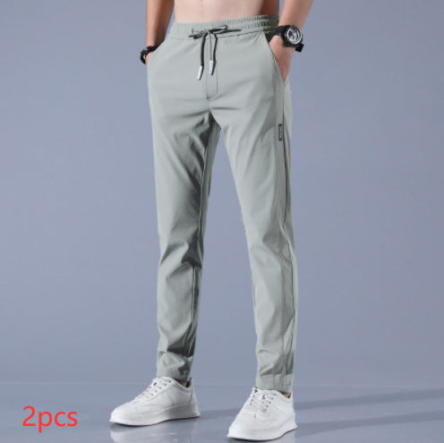WW | Atmungsaktive Gerade Sporthose Aus Sommer Eis Seide Für Herren