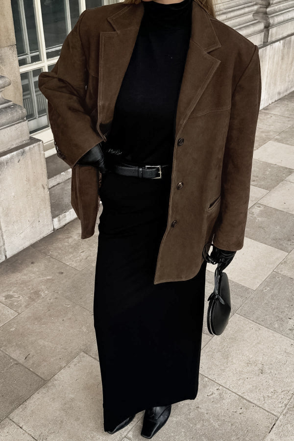 WW | Vintage Lapelless Suede Jacket