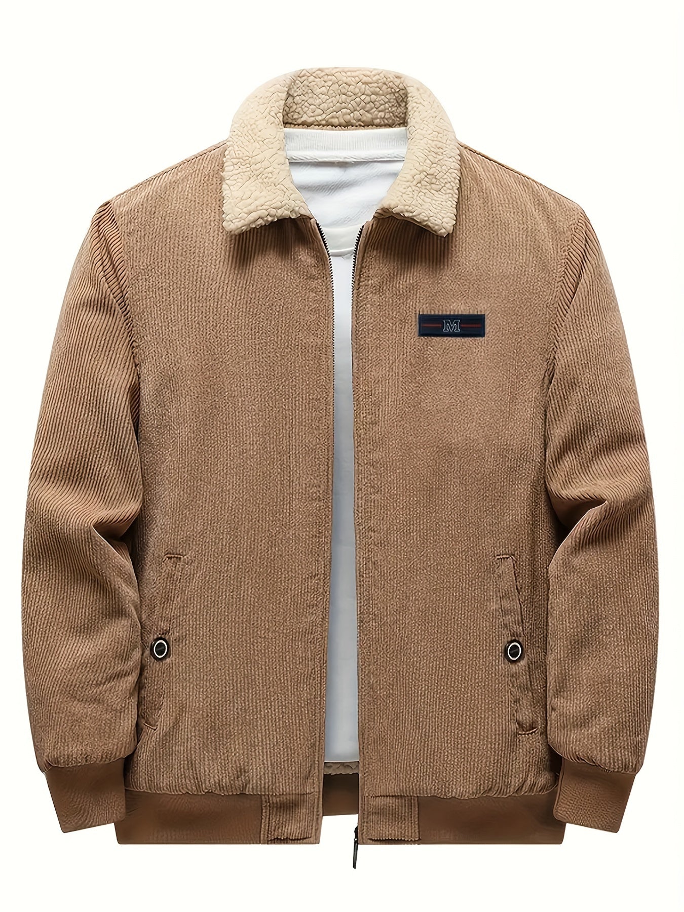 WW |  Mit Etikett Patch Fleece Gefütterte Winterjacke Für Herren - Ideal für Winter